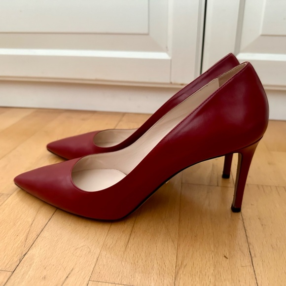 Prada Maroon Leather Pumps EU 41 - Picture 6 of 8